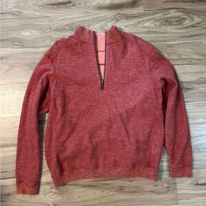 Tommy Bahama Red Zip-Up Sweater